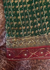 Georgette saree with heavy work💫