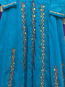 Beautiful Blue Embroidered gown