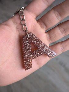 Sparkling Letter 'A' Keychain