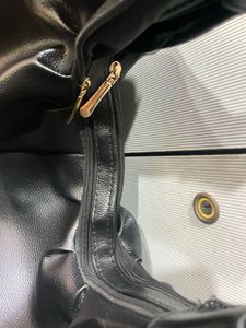 Chic Black Faux Leather Hobo Bag
