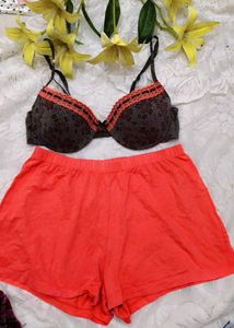 Cute Bra & Shorts Lingerie Set