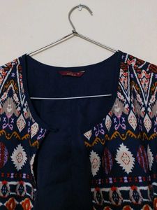 Patterned Cropped Jacket