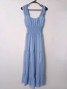 classic blue dress