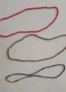 Set of 3 pure crystal chains