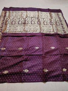 Elegant Purple Banarasi Saree