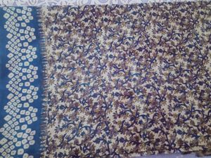 Exquisite Floral Print Dress Material with Bandhan