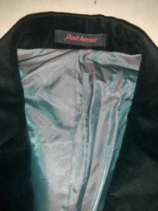 💎 PARK AVENUE Black Velvet Blazer Suit — Men's