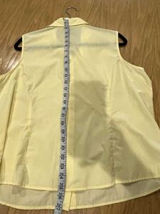 Basic Editions Shirt Top Women's Size XL Yellow