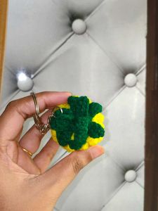 Crocheted Pineapple Keychain