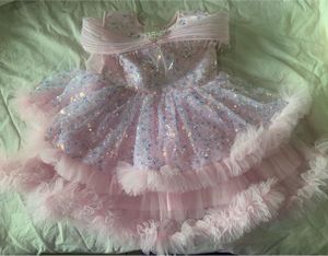 Sparkling Pink Tulle Gown