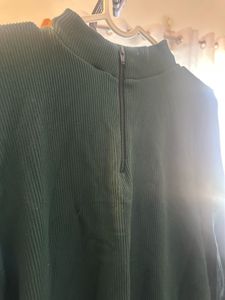Ginger Ribbed Quarter Zip Top