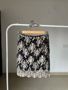 Black Lace Mini Skirt