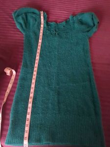 Emerald Green Puff Sleeve Dress