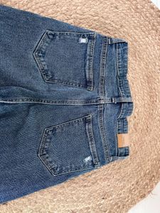 Blue Distressed Denim Jeans