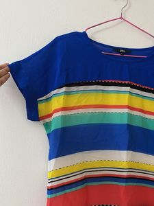 Colorful Striped Casual Top