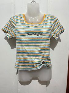 Striped "Sweet Girl" Top