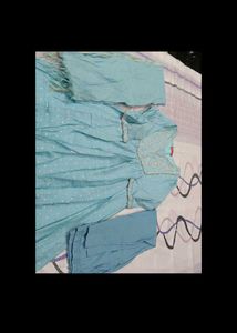 Elegant Blue Embroidered Kurta Set