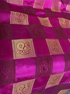 Vibrant Pink &amp; Gold Silk Saree