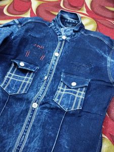 Stylish Blue Denim Shirt for Men