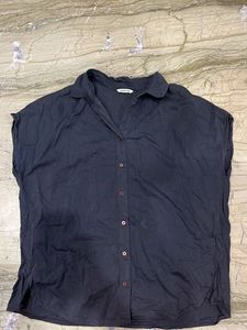 Stylish Black Collared Shirt