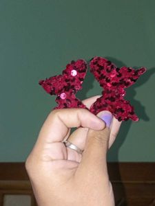 Sparkly Butterfly Hair Clips