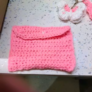 Crochet Wallet And Keychain Combo