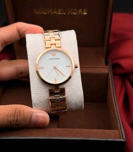Sparkling Rose Gold Triangle Watch