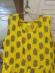Vibrant Yellow Ethnic Kurta Set with Jacket