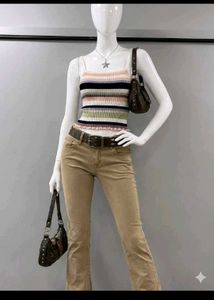 Striped Crop Tank Top
