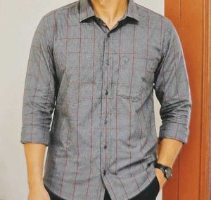 Blackberrys Men's Grey Checked Shirt