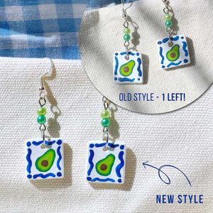 Pretty Fruit Tile Handmade Earrings - 2 Sets