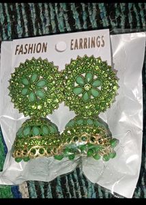 Exquisite Red Jhumka Earrings
