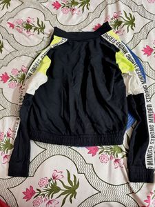 Stylish Colorblock Bomber Jacket