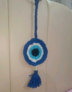 Evil Eye Crochet Wall Hanging