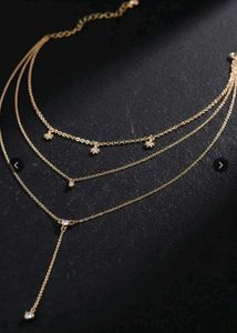 DressBerry Gold-Plated Layered Star Necklace