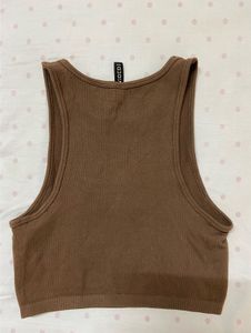 H&amp;M Brown Ribbed Tank Top