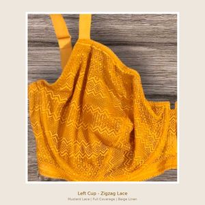 34 GG Yellow Lace Bra