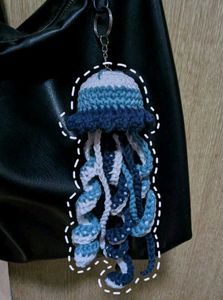 Handmade Crochet Bag keychain.💓