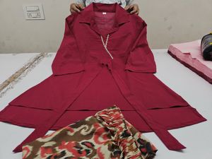Maroon Co-ord Set