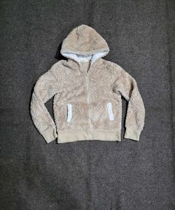 Cozy Beige Fuzzy Hoodie