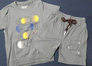 Boys Grey Graphic T-Shirt and Shorts Set