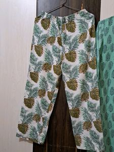 Turquoise Kurti Pant Set 🩵