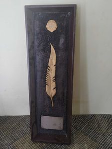 Vintage Feather Trophy Plaque