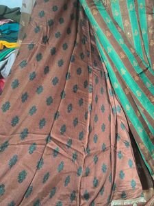 Elegant Brown &amp; Green Kurta Set
