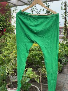 Green Cotton Leggings