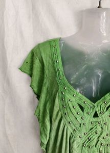 Y2K fluorescent green top