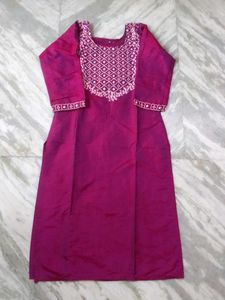 Elegant Pink Kurta Set with Trousers