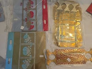 Assorted Chocolate Moulds, ribbons, foils, box