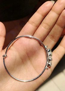 Exquisite Silver &amp; Diamond Adjustable Bracelet