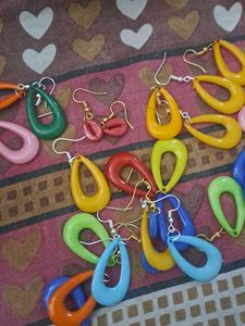 4 Funky Colorful Drop Earrings